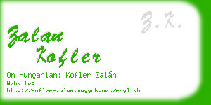 zalan kofler business card